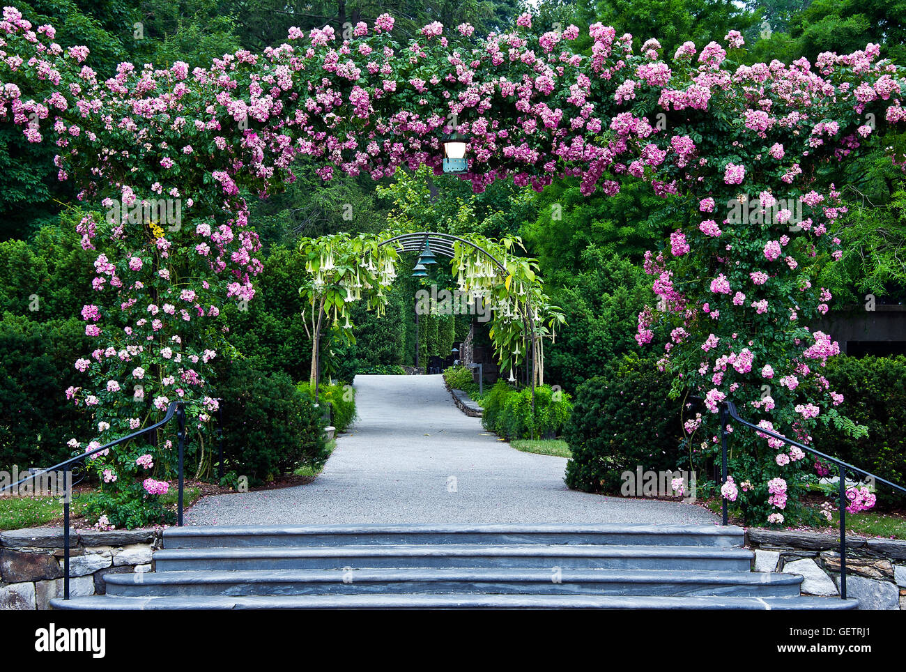Rose arbor path hi-res stock photography and images - Alamy