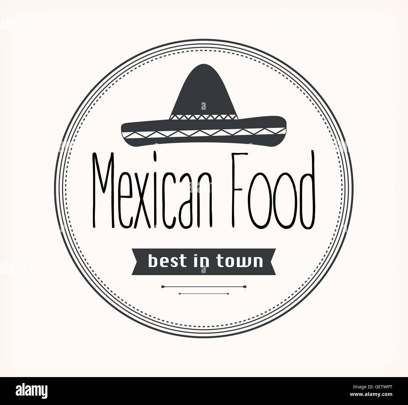 Mexican Food Logo Stock Vector Art Illustration Vector Image