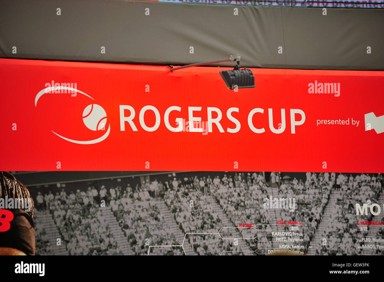 The 2016 Rogers Cup held in the Toronto Aviva Centre in Canada. Stock Photo