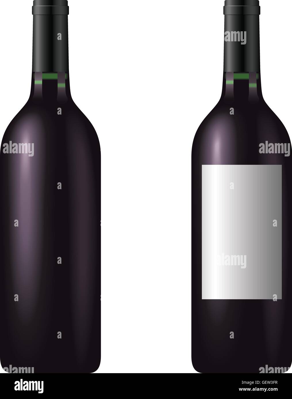 Illustration bottle red wine Stock Vector Images - Alamy