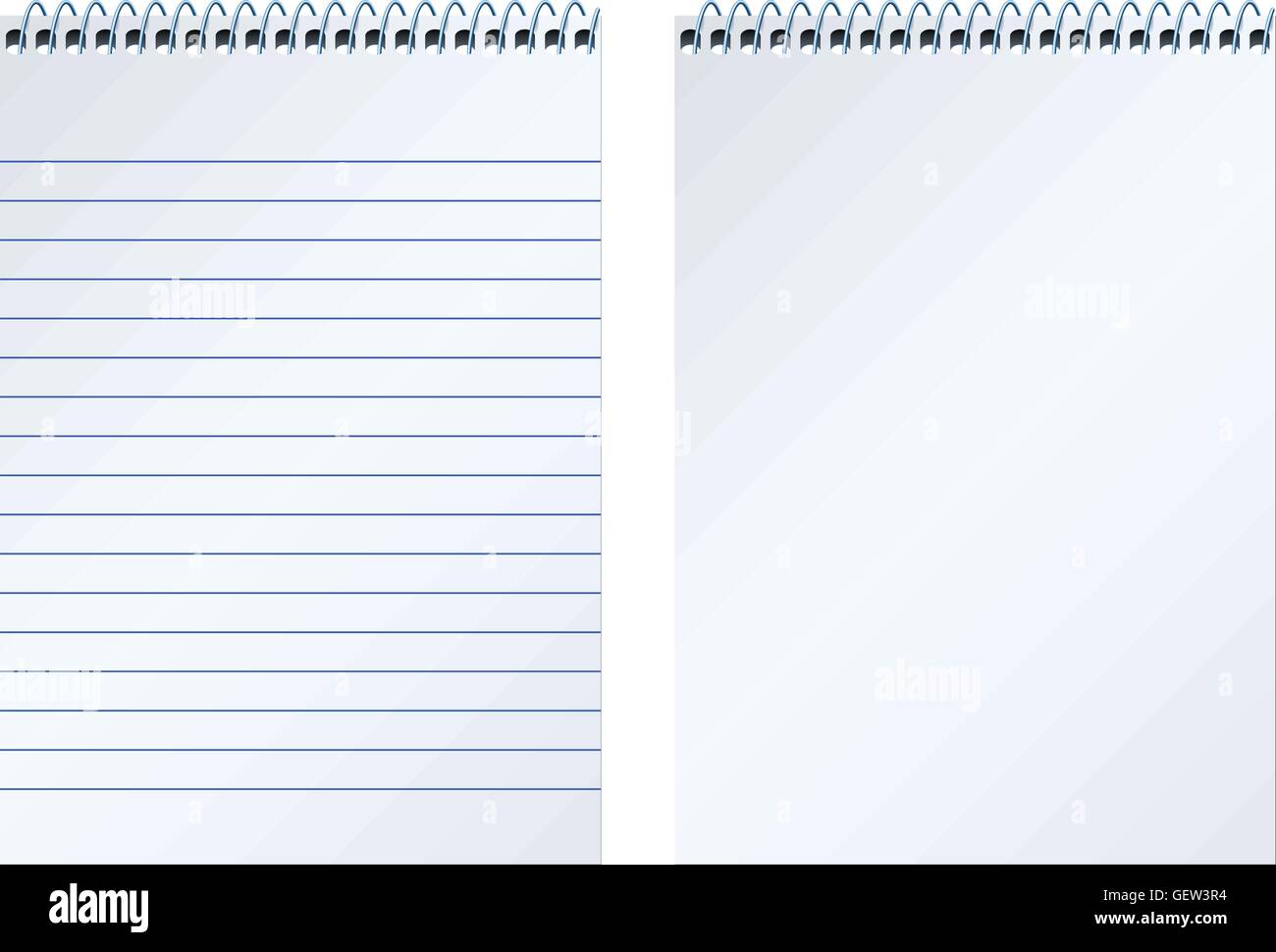 Paper spiral notepad Stock Vector Images - Alamy