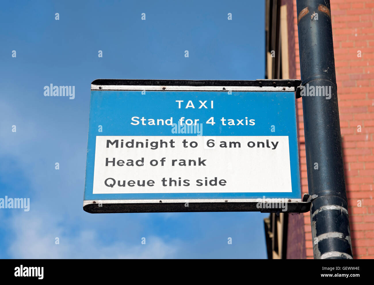 Taxi rank sign Stock Photo Alamy
