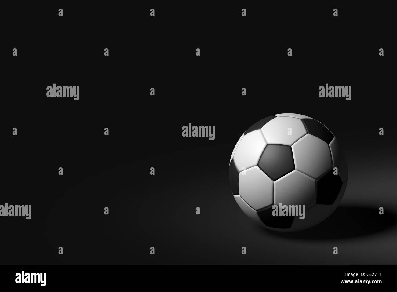 3D rendering of soccer ball on black background Stock Photo - Alamy