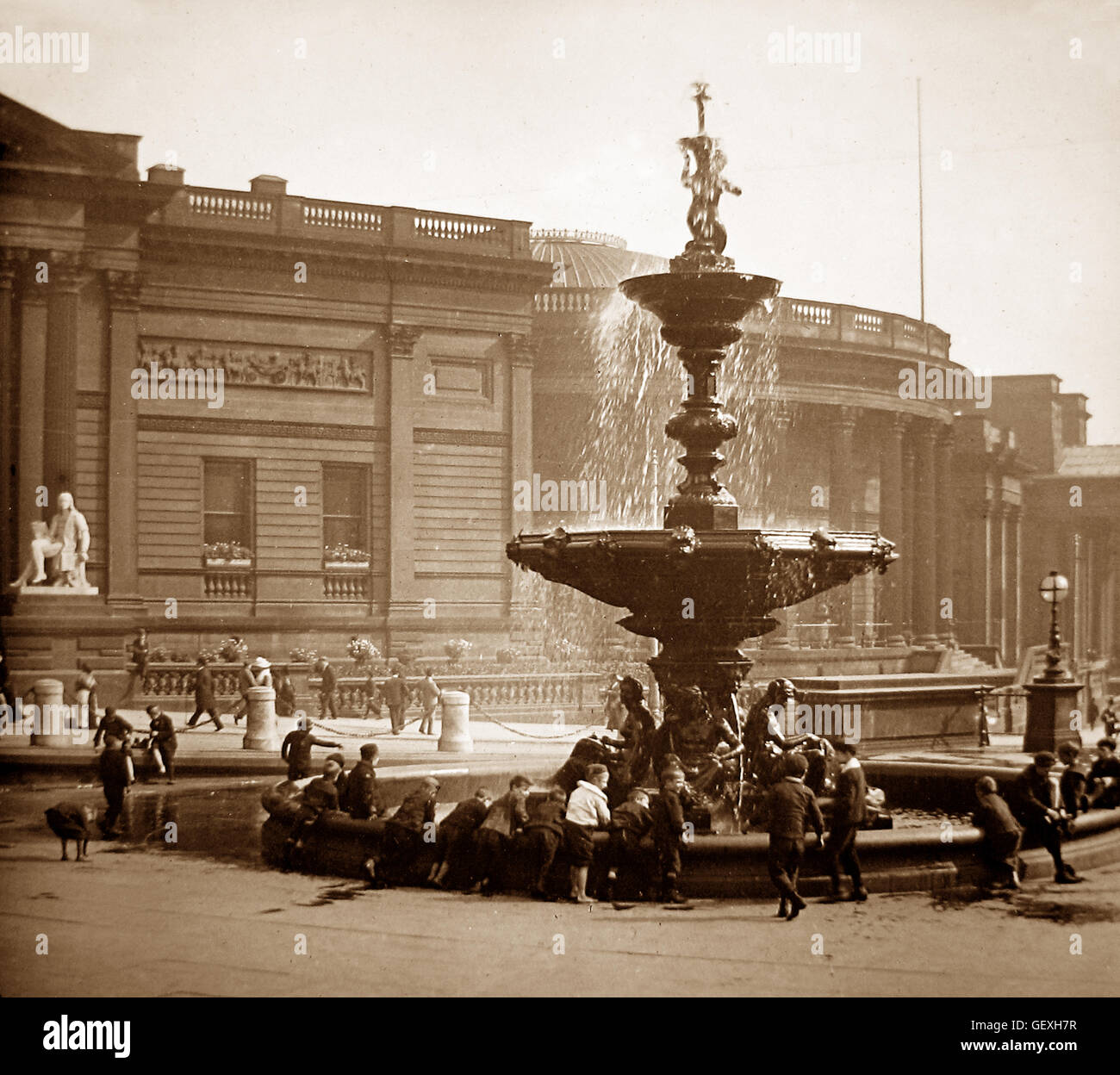 Lime Street, Liverpool - Victorian period Stock Photo