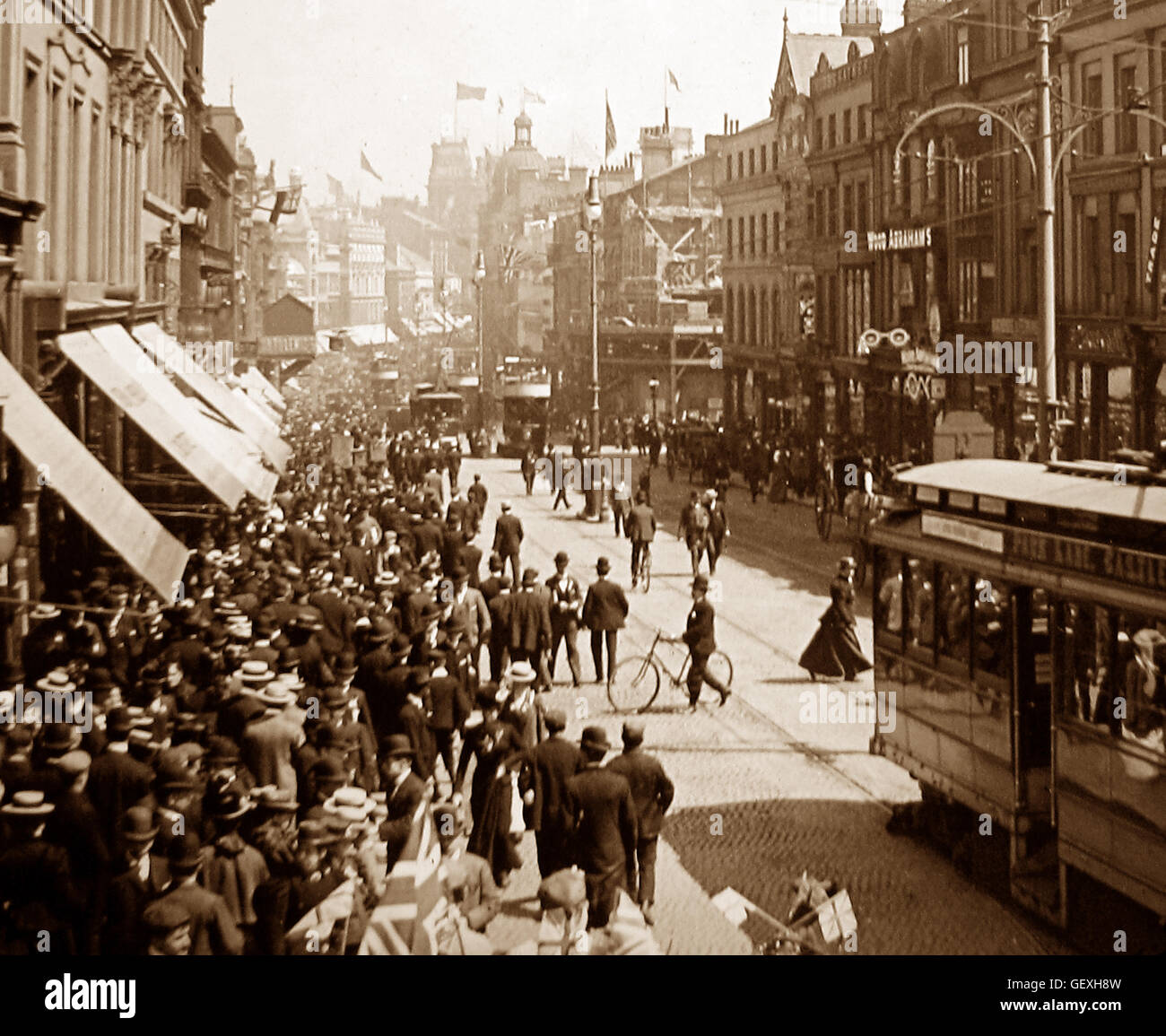 Mafeking Day, Lord Street, Liverpool early 1900s Stock Photo Alamy