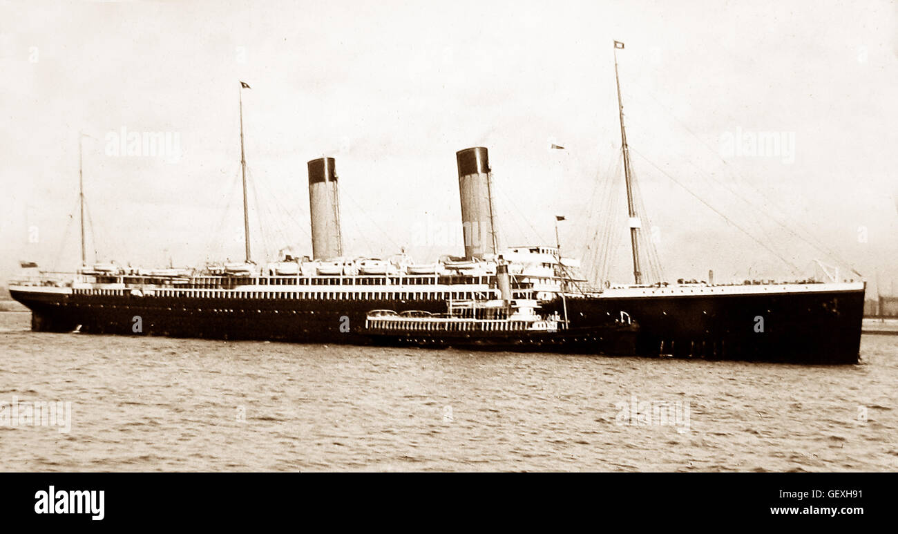 RMS Oceanic - White Star Line - early 1900s Stock Photo