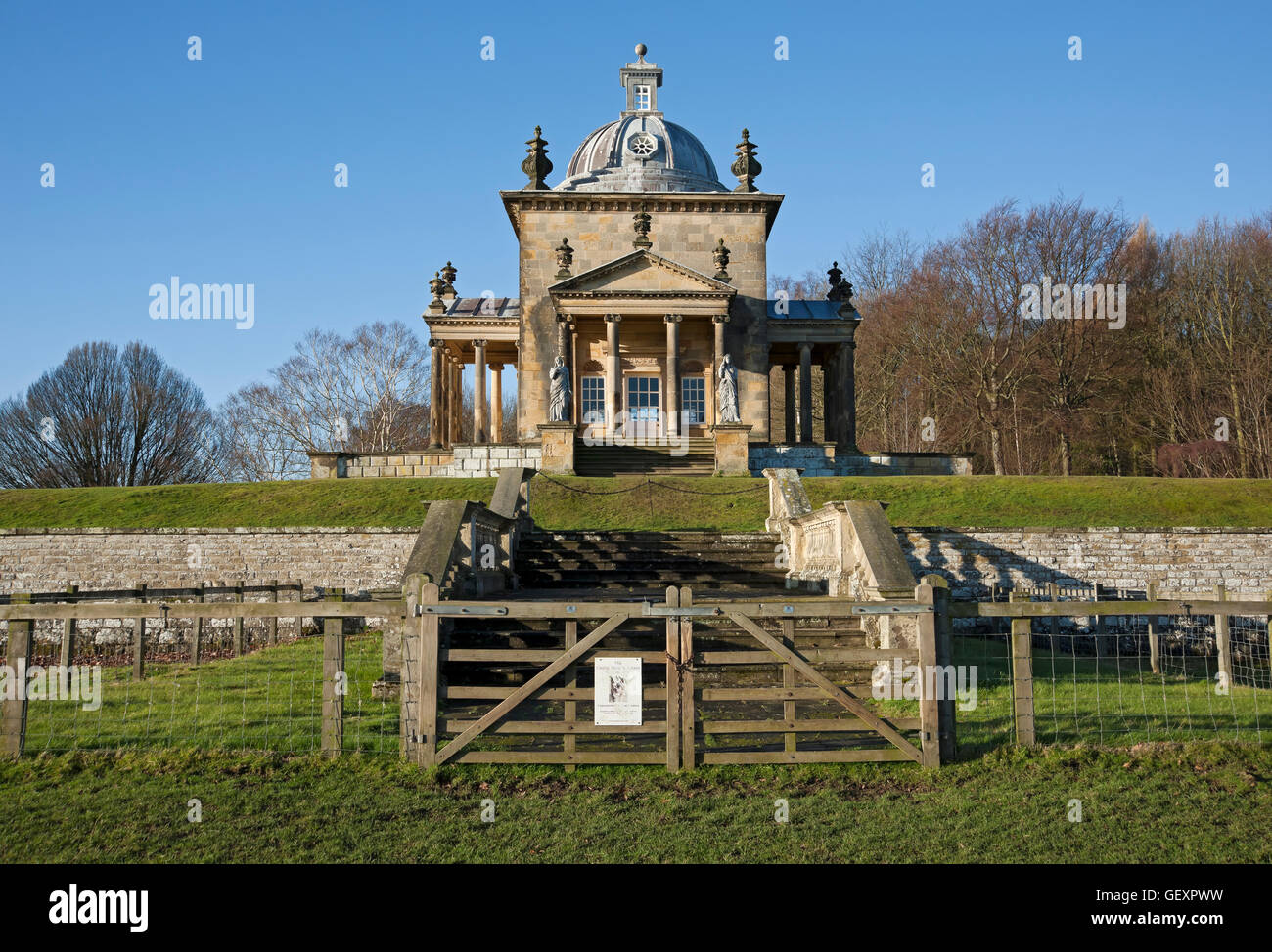 Temple of the Four Winds at Castle Howard near Malton. Stock Photo