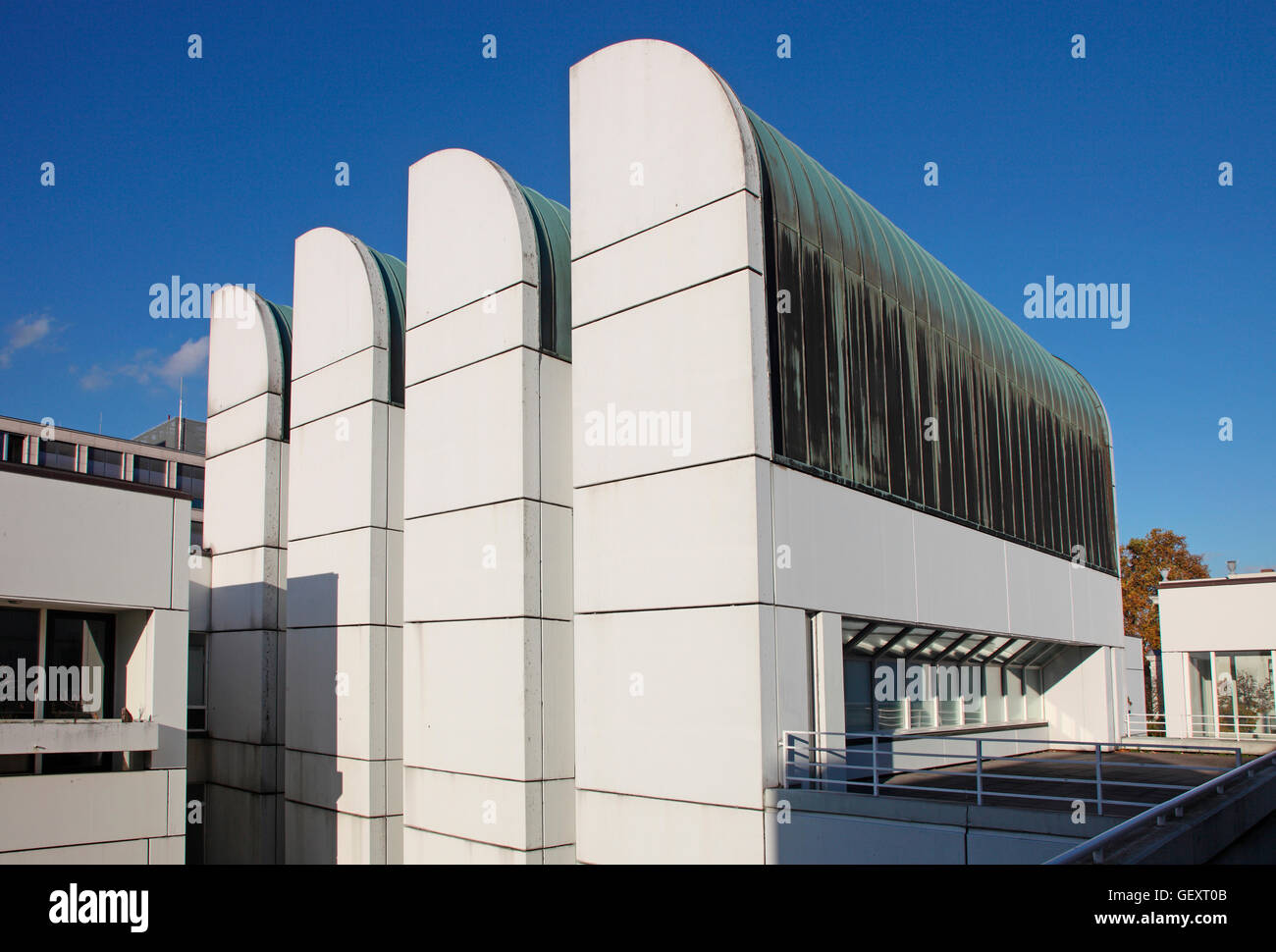 The Bauhaus Archive which was the last building designed by Walter Gropius before his death in 1969. Stock Photo