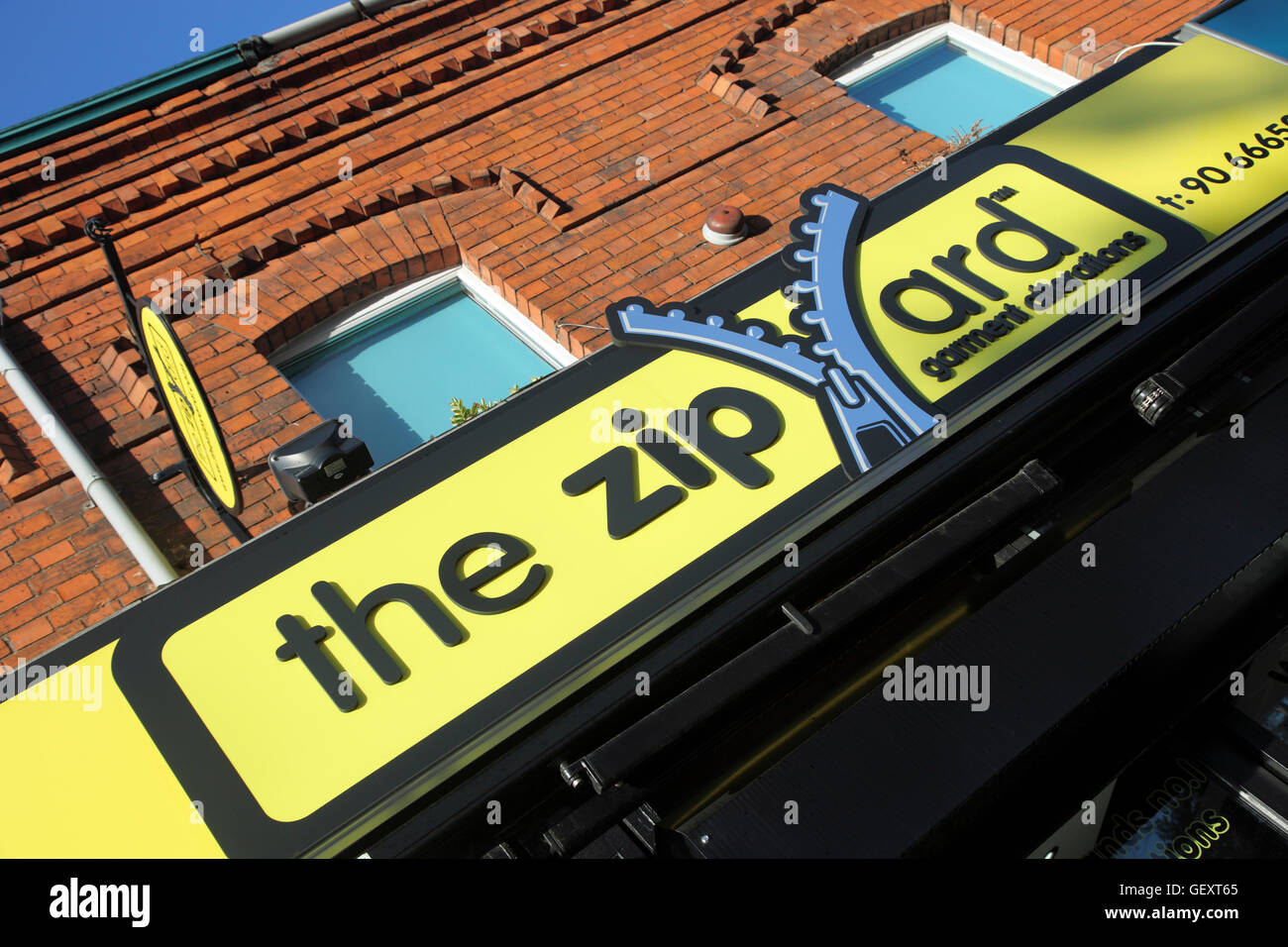 The Zip Yard alterations shop in Lisburn Road in Belfast Stock Photo