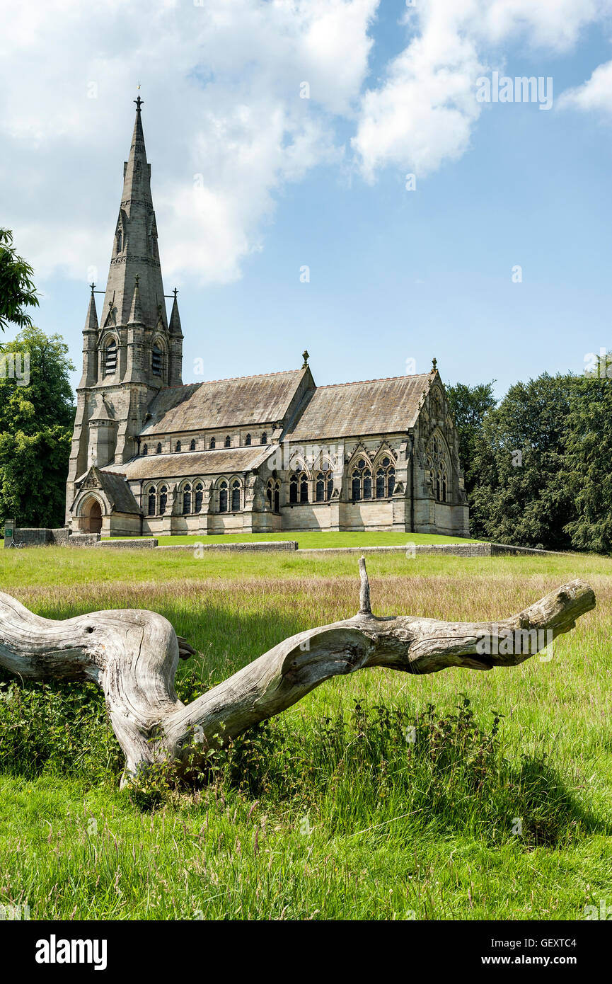 St. Mary's church at Studley Royal. Stock Photo