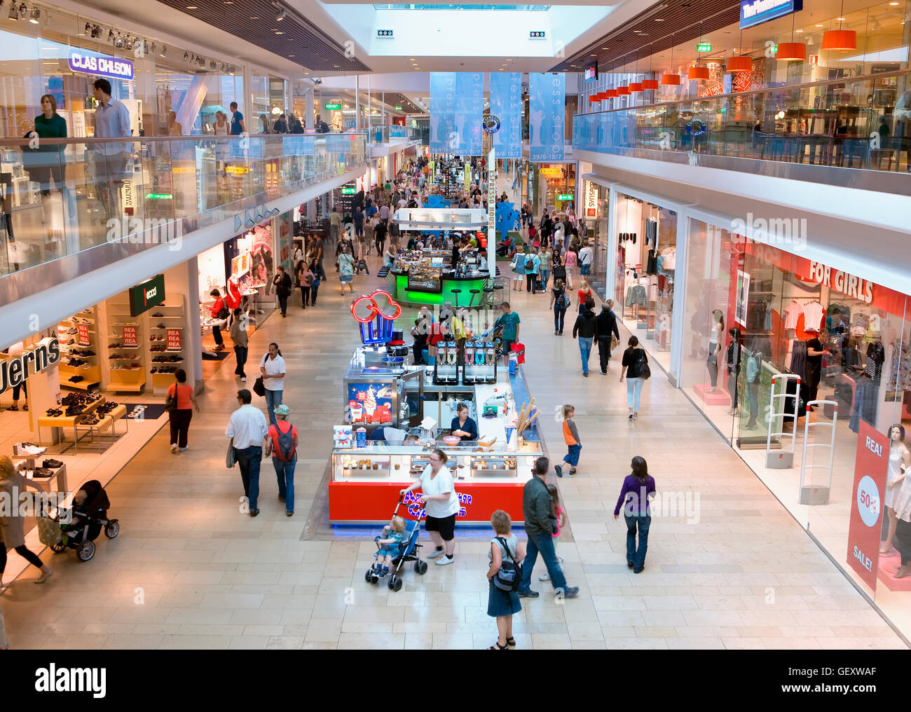 Shopping Mall in Stockholm Stock Photo - Alamy