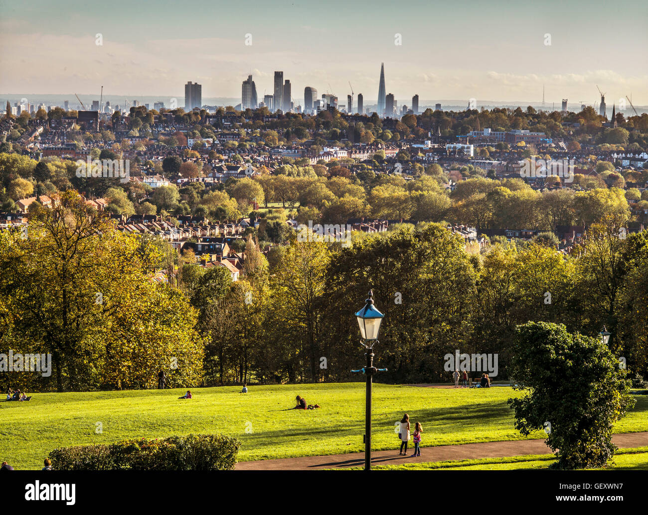 The London skyline from Alexandra Palace Stock Photo Alamy