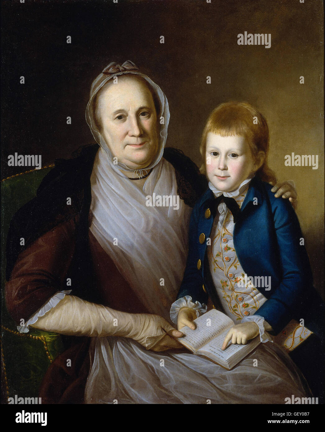 Charles Willson Peale - Mrs. James Smith and Grandson Stock Photo