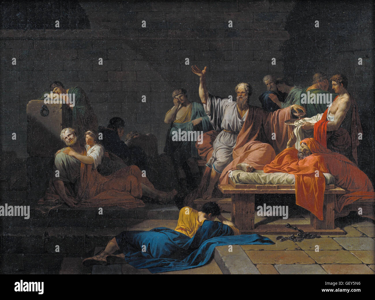 Jean Francois Pierre Peyron - The Death of Socrates Stock Photo