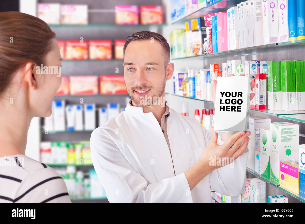 Young pharmacist Stock Photo
