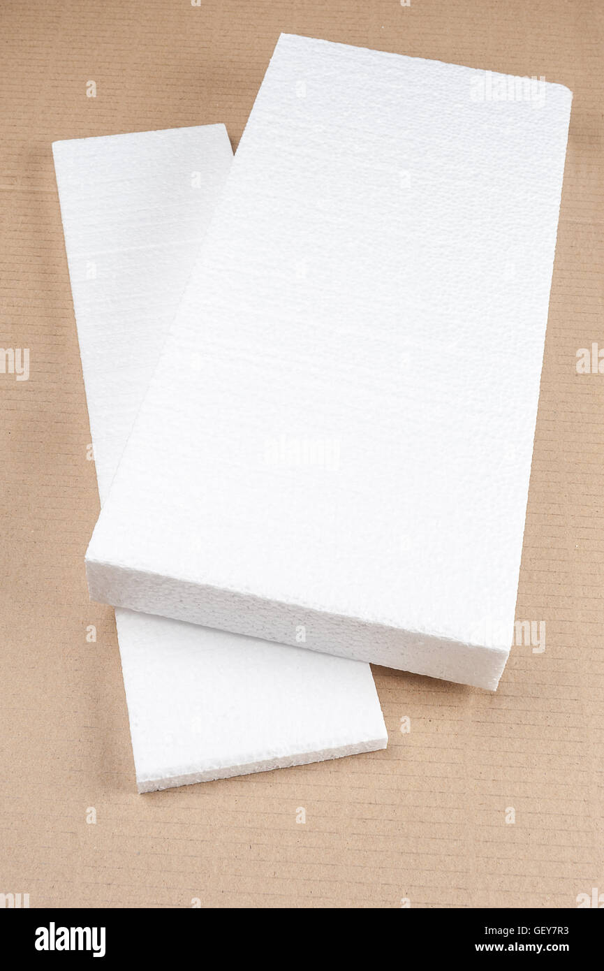 closeup white foam on cardboard Stock Photo Alamy