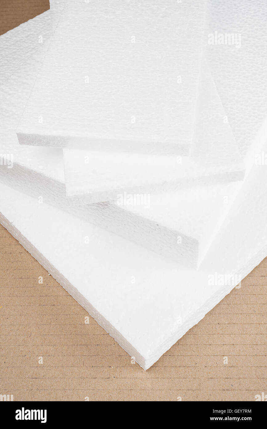 closeup white foam on cardboard Stock Photo Alamy