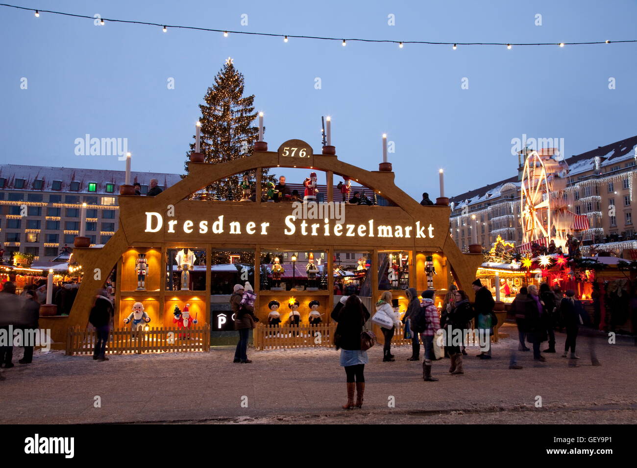 Christmas market, Dresden Stock Photo