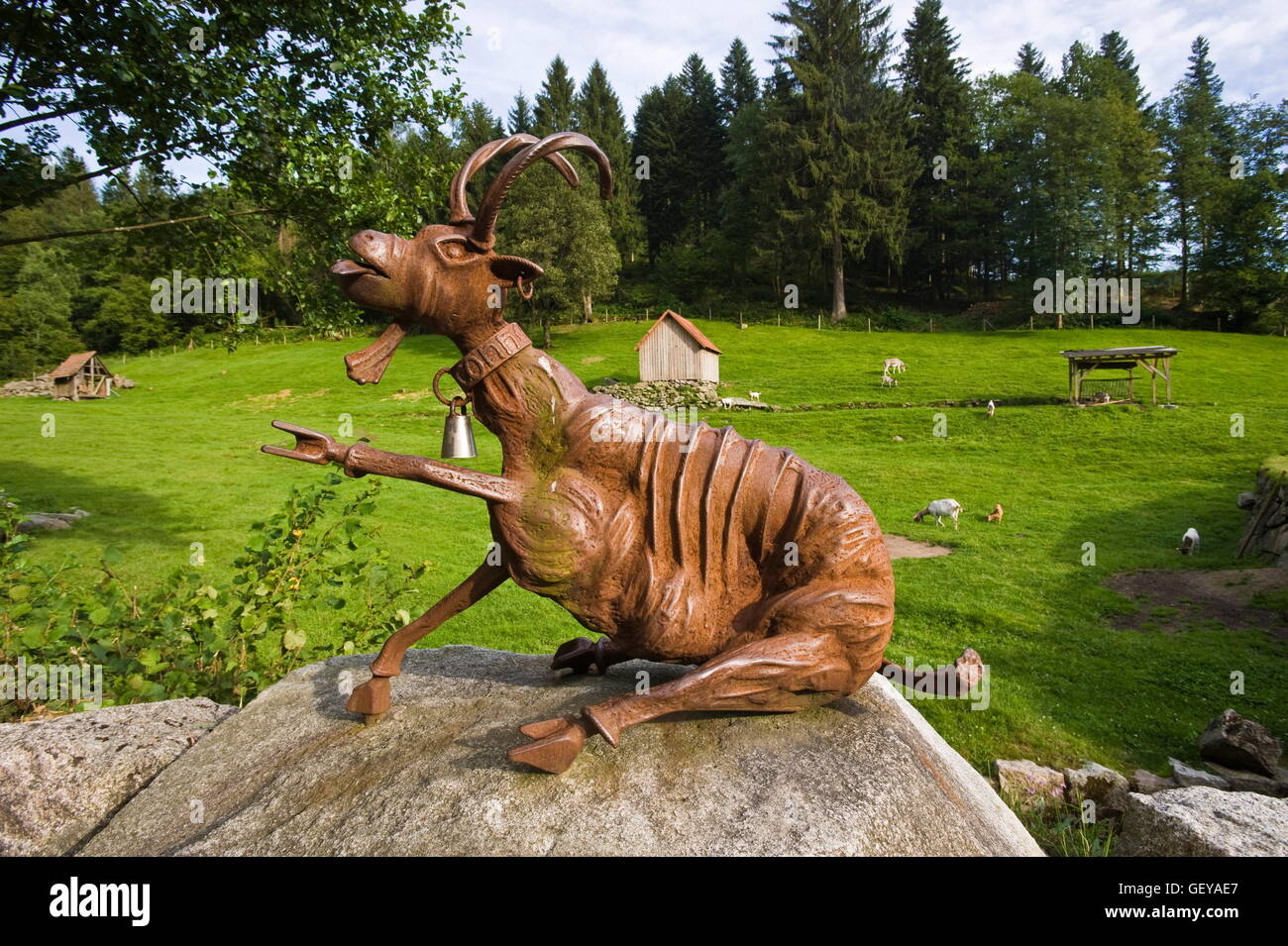 geography / travel, Germany, Baden-Wuerttemberg, Forbach, Vale's Goat at Murg Valley, Black Forest, Stock Photo