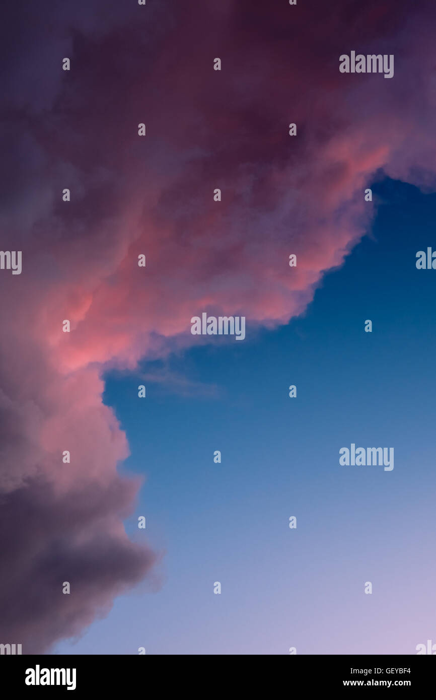 Vertical picture of a dramatic purple sky at dusk Stock Photo - Alamy