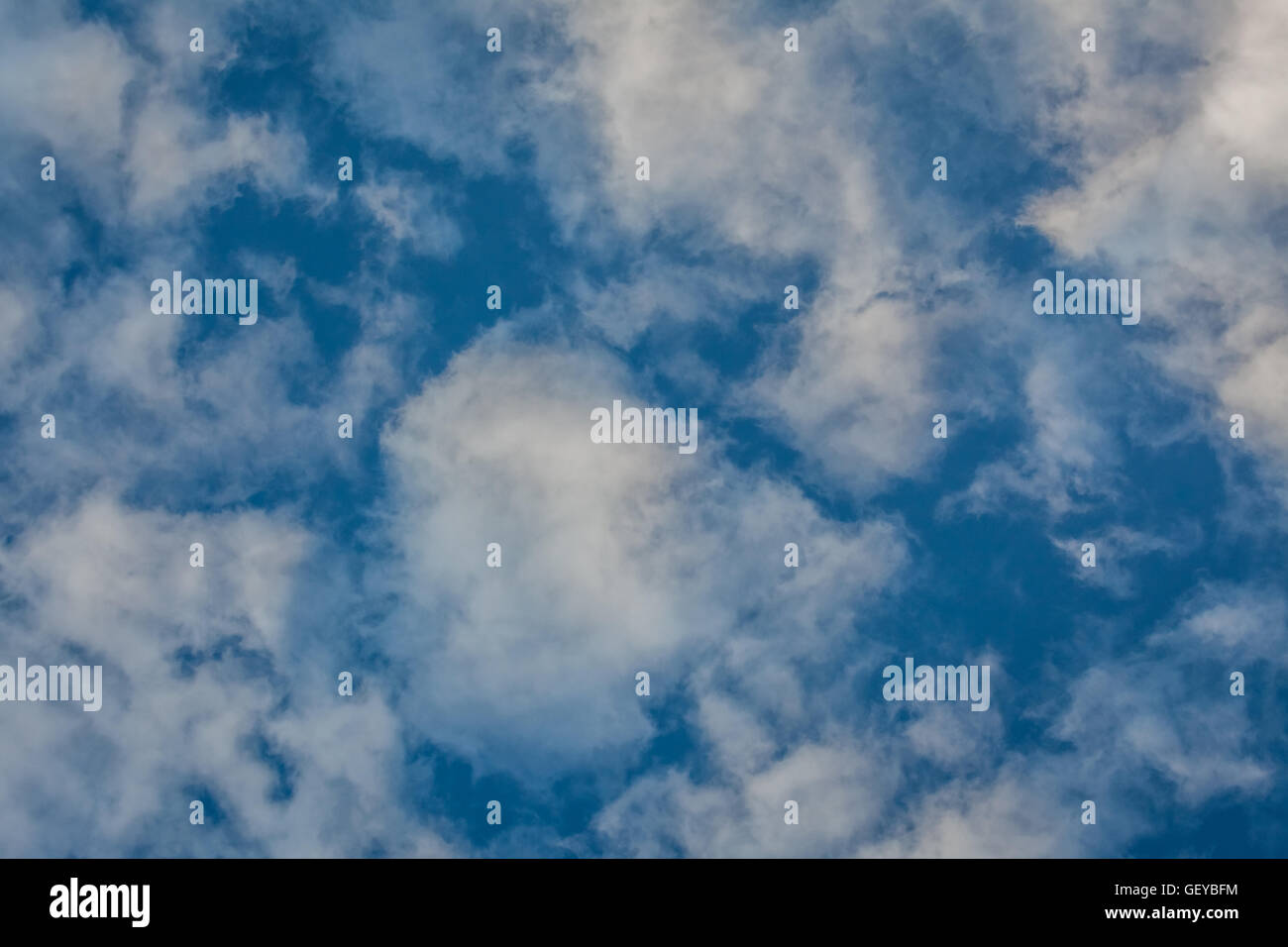 Cloudy blue sky background overlay Stock Photo