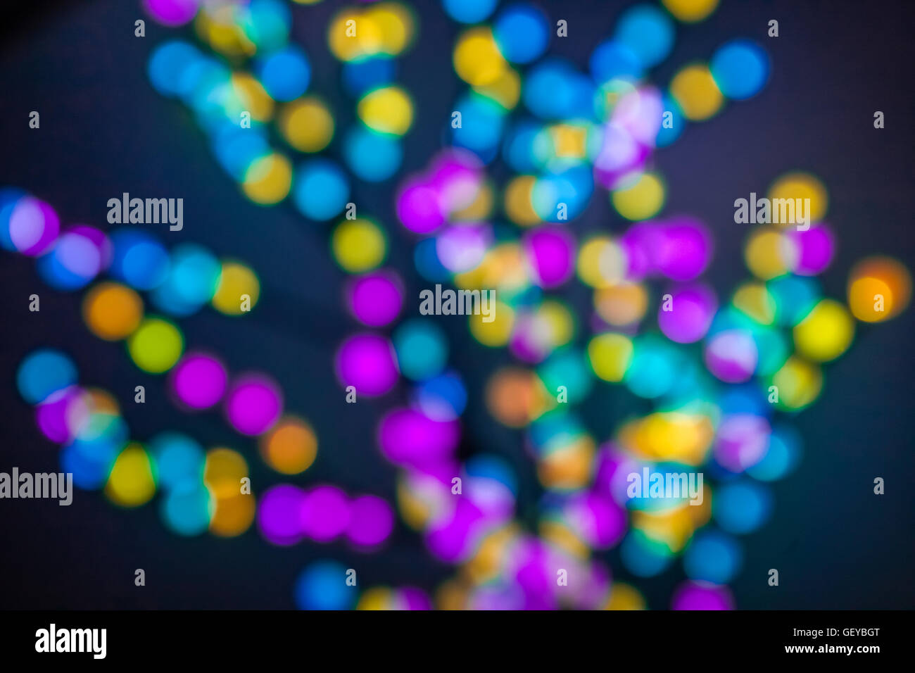 Bokeh of a colourful lights on a Christmas decoration Stock Photo - Alamy