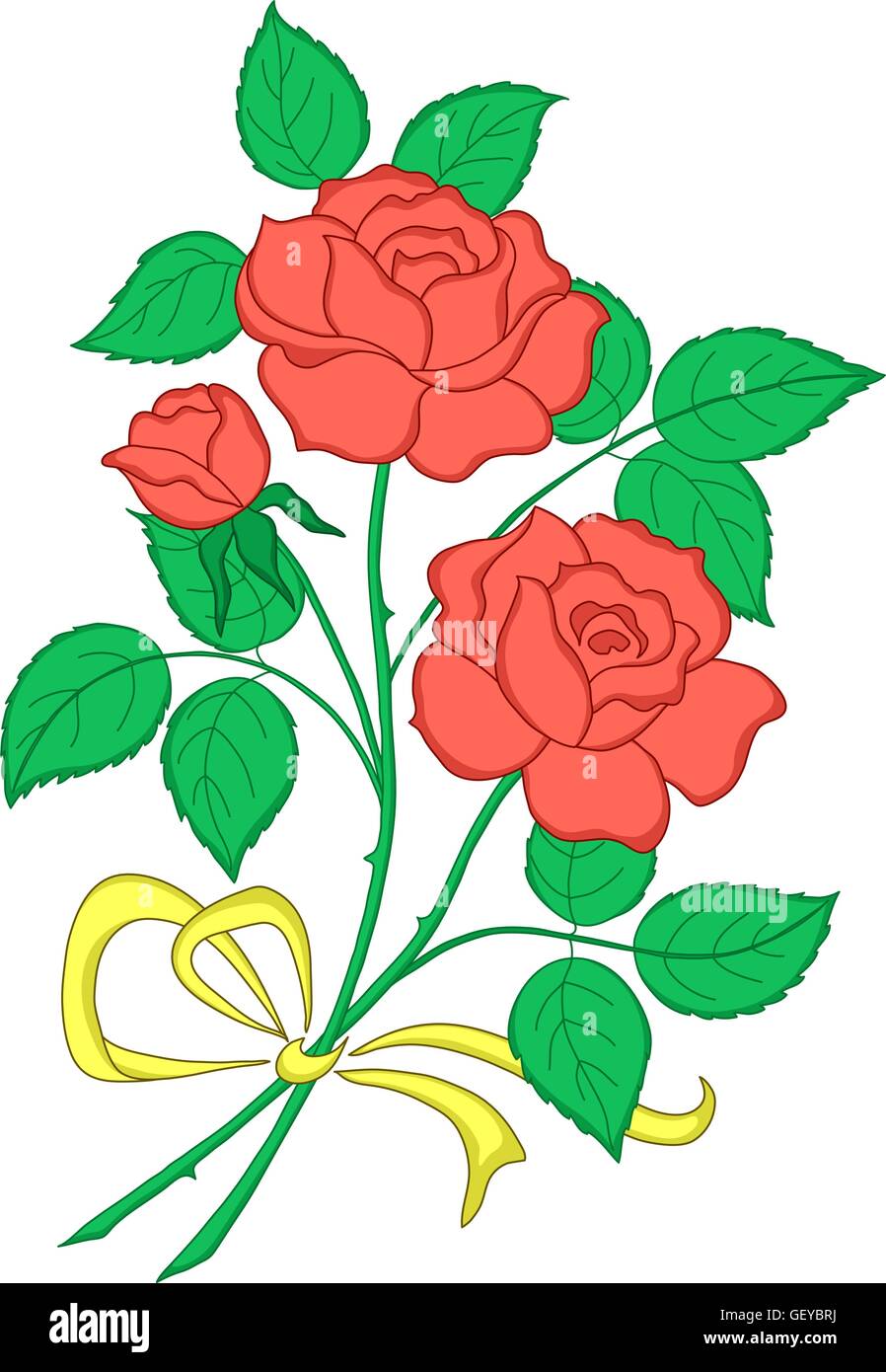 Flowers red rose Stock Vector Image & Art - Alamy