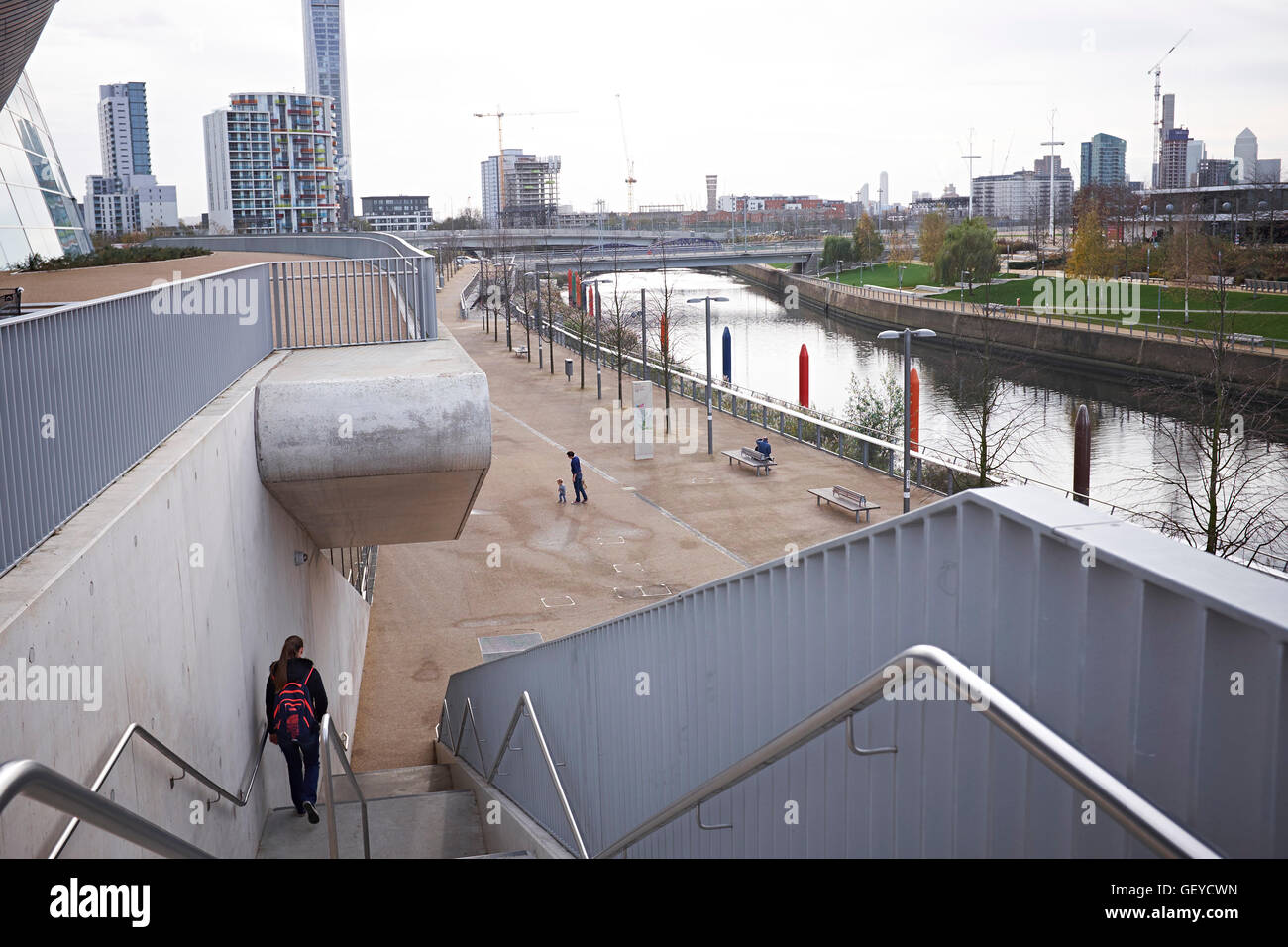 The areas surrounding the Olympic park in the Hackney Wick and Stratford areas, Tower Hamlets, UK. Stock Photo