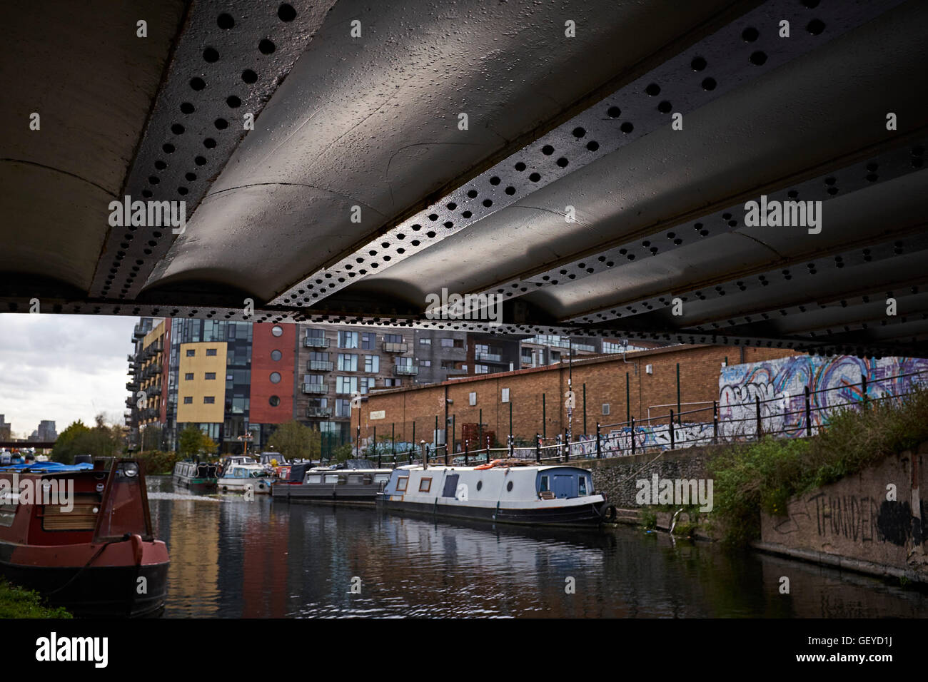 The areas surrounding the Olympic park in the Hackney Wick and Stratford areas, Tower Hamlets, UK. Stock Photo