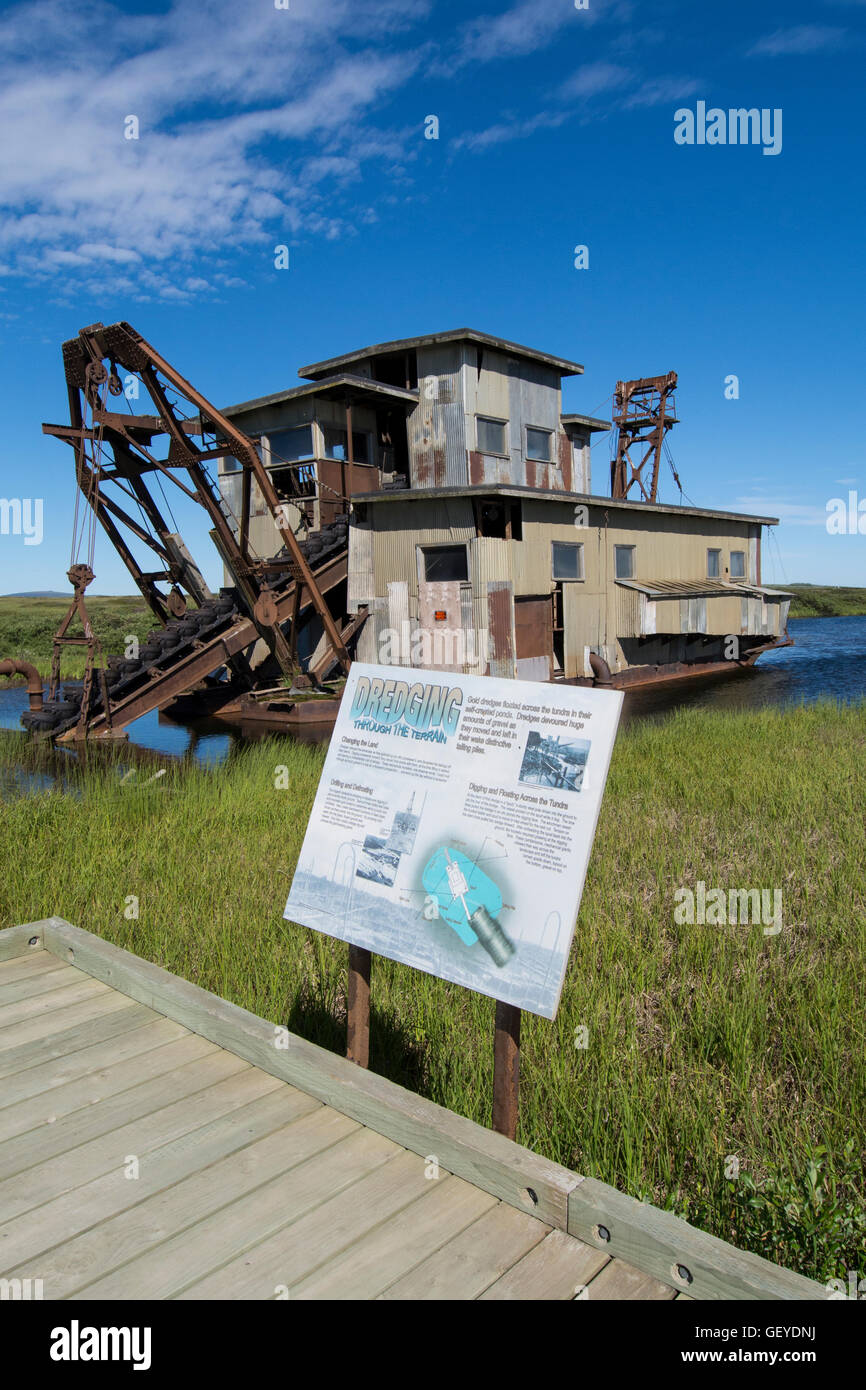 Alaska, Seward Peninsula, Nome. Swanberg Dredge, Alaska Gold Company