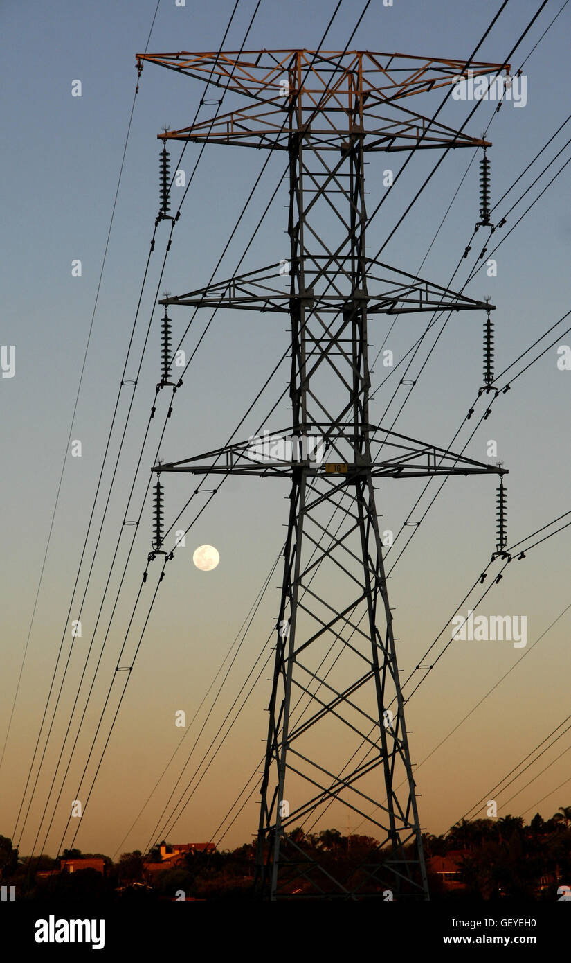Power Lines, Pretoria, South Africa Stock Photo Alamy