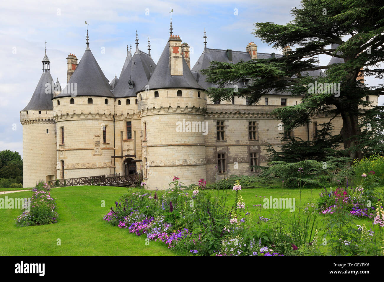 The Chateau de Chaumont is a castle in Chaumont-sur-Loire, Loir-et-Cher, France. Stock Photo