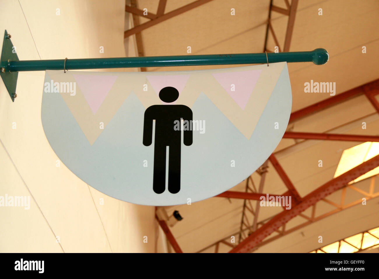 Rest room sign for men, South Africa Stock Photo