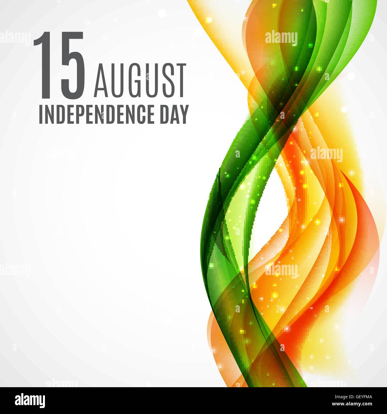 Indian Independence Day Background with Waves and Ashoka Wheel. Vector