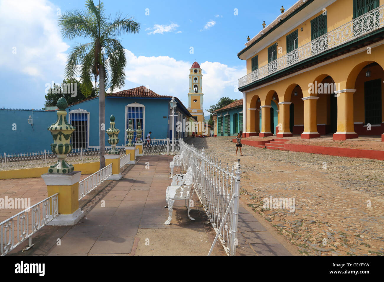 Plaza Mayor, Trinidad, Cuba, 2016 - UNESCO World Heritage site Stock Photo