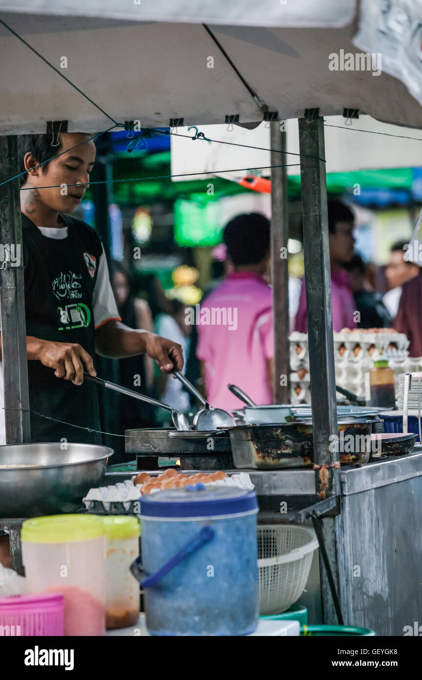 Chef Cooking In Food Market By Chang Phuak Gate North Gate Chiang