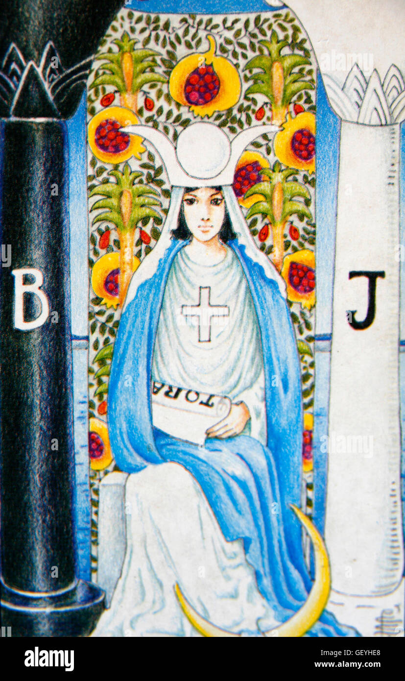 Tarot Cards, The High Priestess Stock Photo