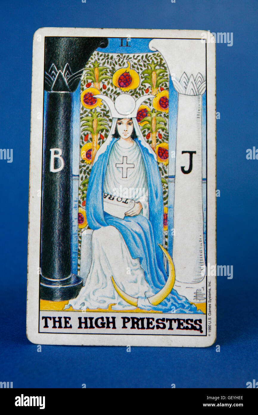 Tarot Cards, The High Priestess Stock Photo