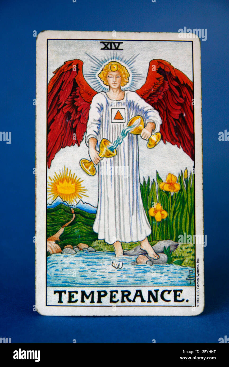 Tarot Cards, Temperance Stock Photo