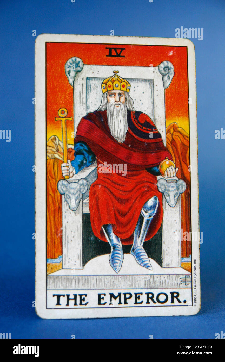 Tarot Cards, The Emperor Stock Photo - Alamy