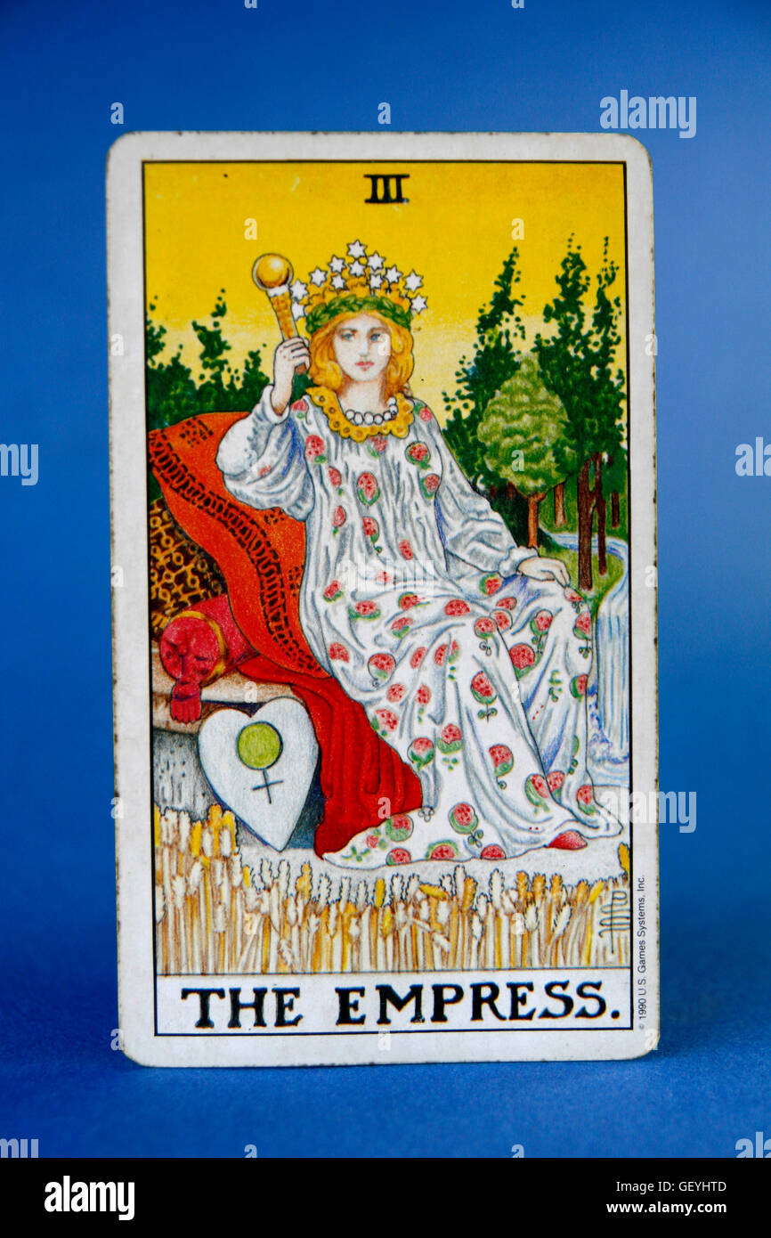 Tarot Cards, The Empress Stock Photo