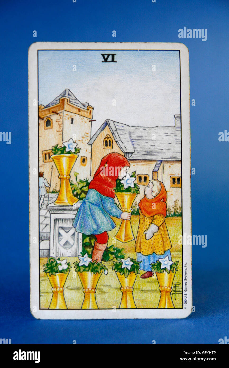 Tarot Cards, Six of Cups Stock Photo Alamy