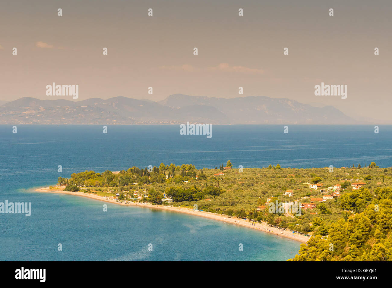 Kochili beach (Spiada) at north Evia. Stock Photo
