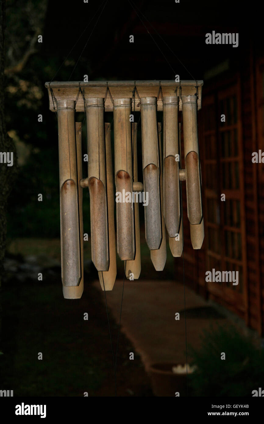 Bamboo wind chimes, White Light Healing Centre, Muldersdrift