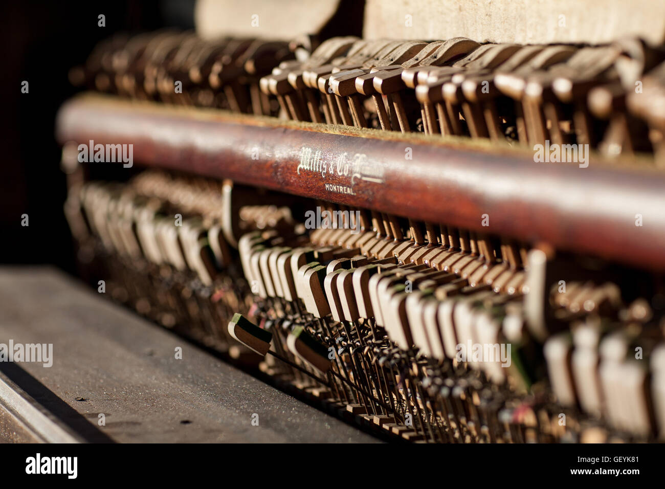 Piano Hammers Stock Photo Alamy