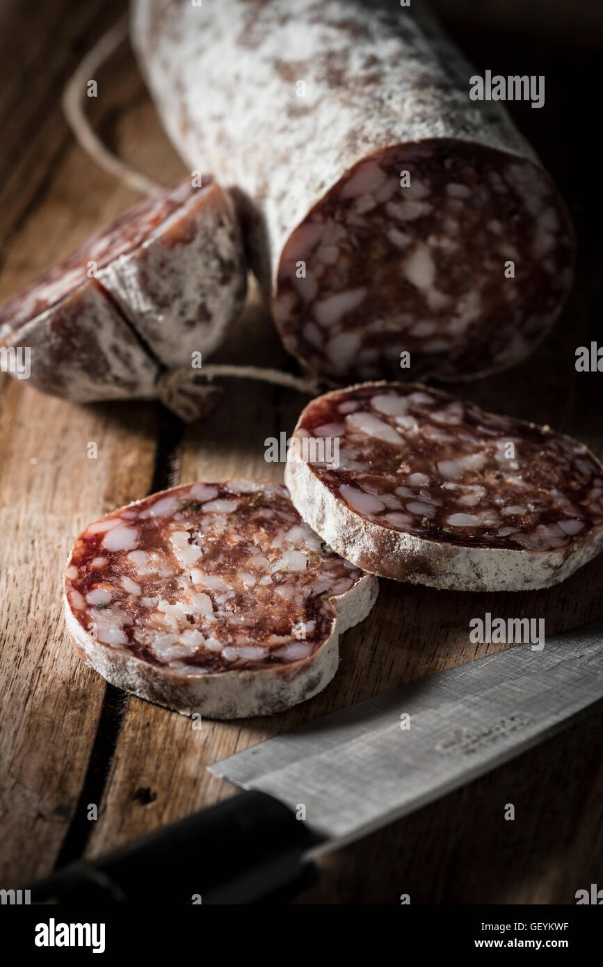 Cut salami hires stock photography and images Alamy