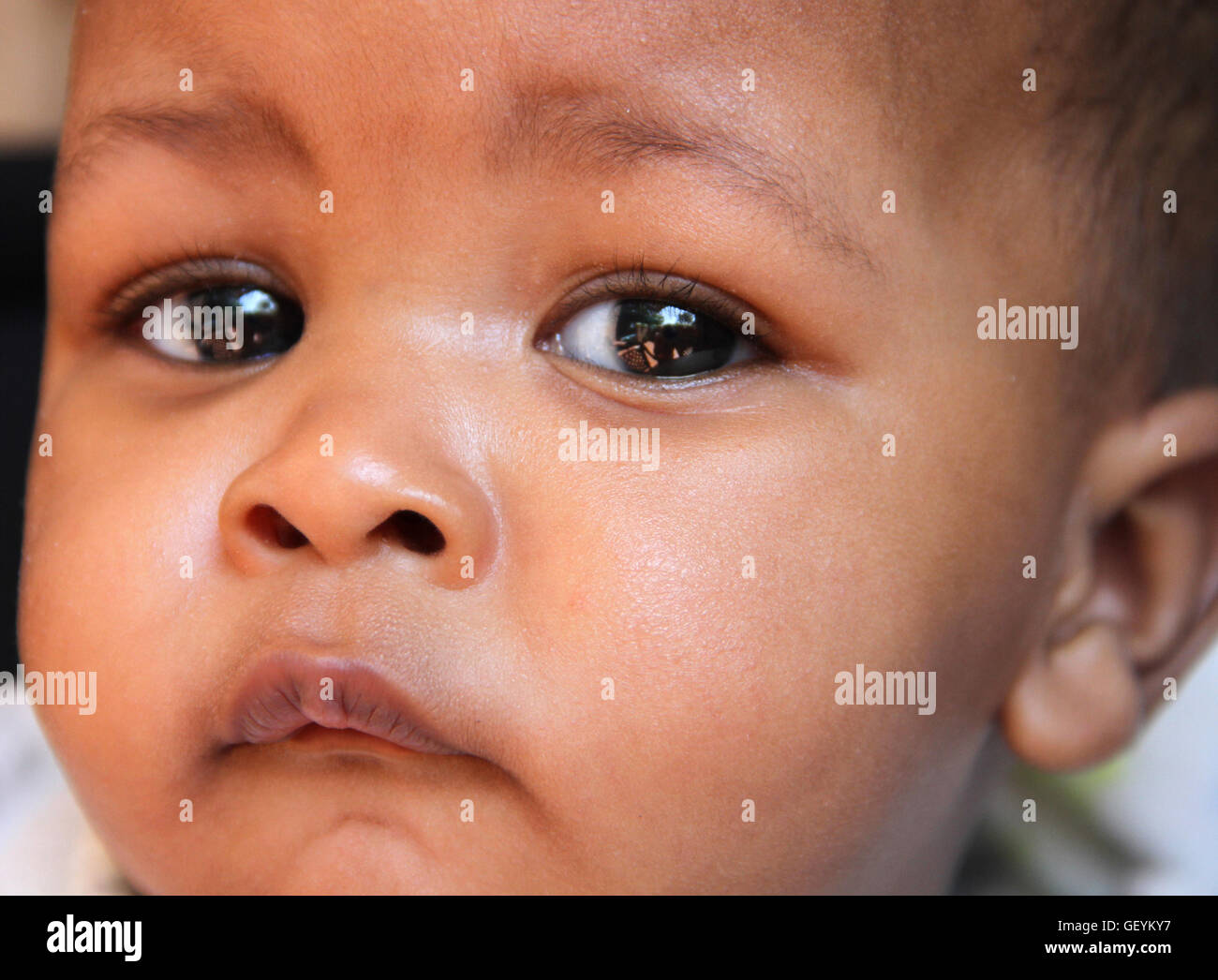 African baby, Closeup of face, Pretoria, South Africa. 2012/12/15