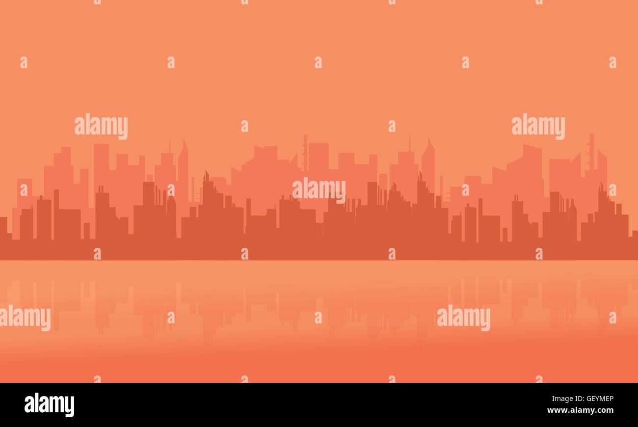 Silhouette of many building city Stock Vector Image & Art - Alamy