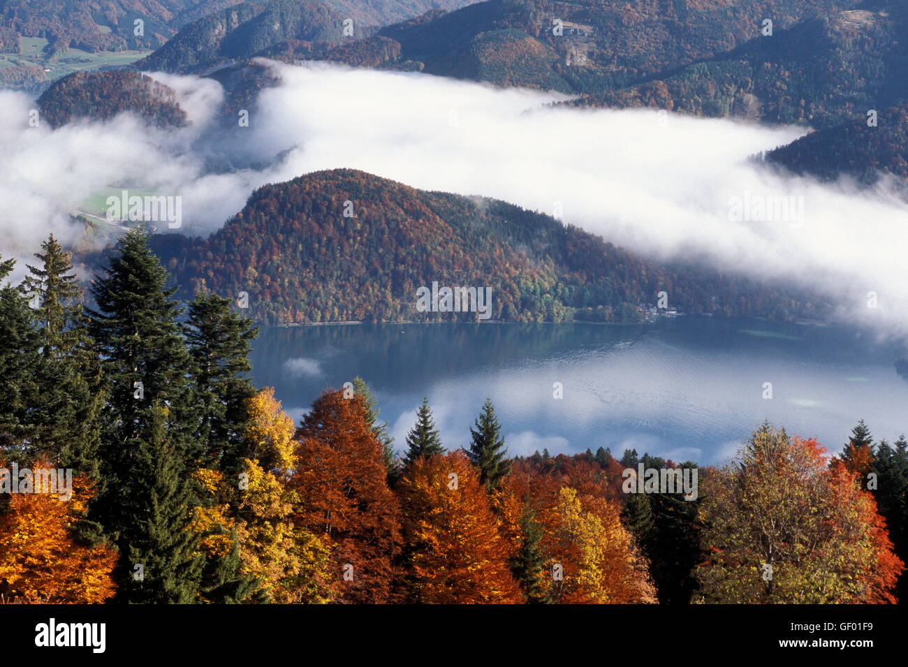 geography / travel, Austria, Salzburg, view onto Wolfgangsee (lake), Stock Photo