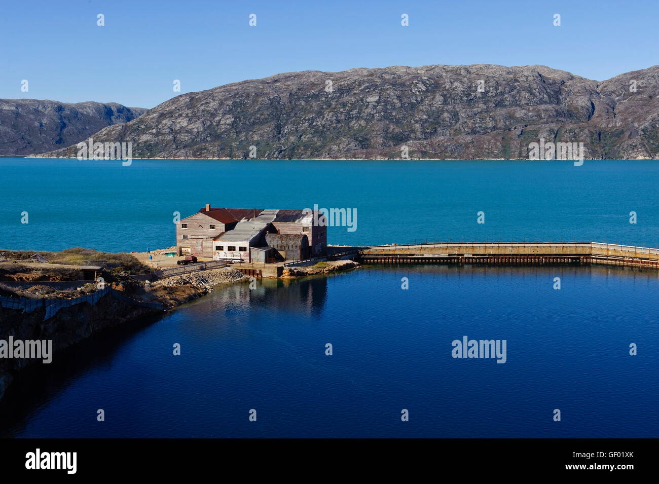 geography / travel, Greenland, west coast, Ivittuut, leaved mining settlement where the mineral Cryolite was lifted, Stock Photo